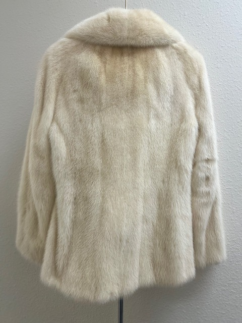 Blush mink jacket back view